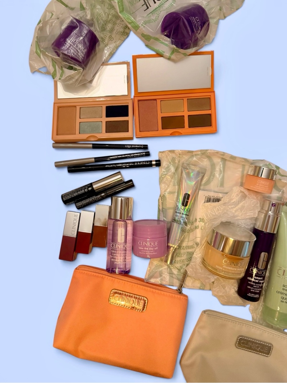 Clinique Bundle NEW Skincare Makeup Cosmetic Bags Tote Retail Value Over $800 - Picture 6 of 11